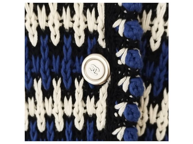 Giacca Chanel bianca, Collezione Cruise blu e nera 2021 Multicolore - vista 7