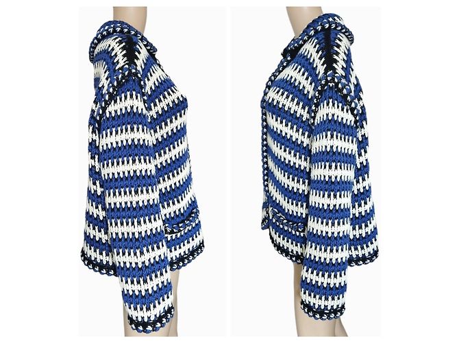 Giacca Chanel bianca, Collezione Cruise blu e nera 2021 Multicolore - vista 9