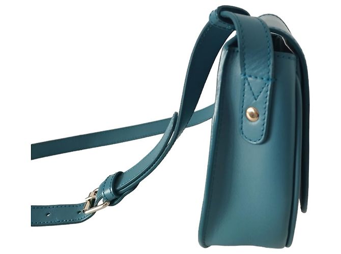 Borsa a mano Apc Betty in pelle blu - vista 11