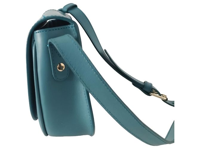 Borsa a mano Apc Betty in pelle blu - vista 12