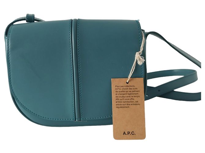 Borsa a mano Apc Betty in pelle blu - vista 13