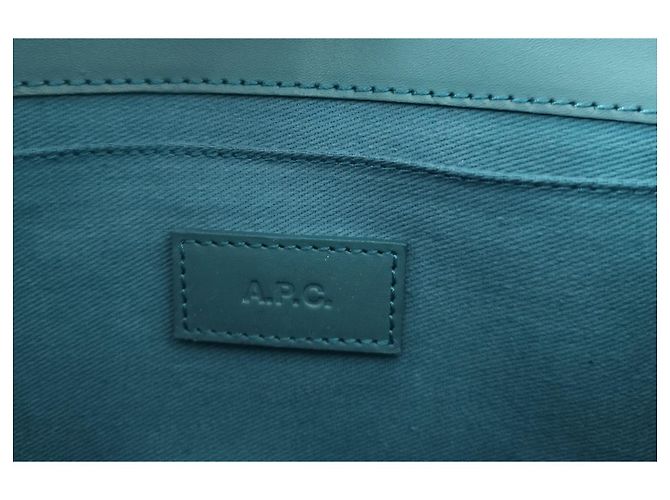 Borsa a mano Apc Betty in pelle blu - vista 16
