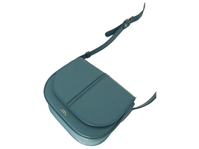 Borsa a mano Apc Betty in pelle blu - vista 4