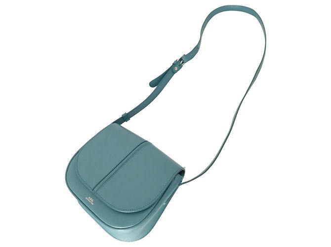 Borsa a mano Apc Betty in pelle blu - vista 5