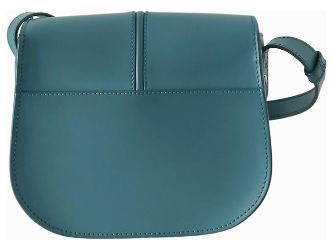 Borsa a mano Apc Betty in pelle blu - vista 6