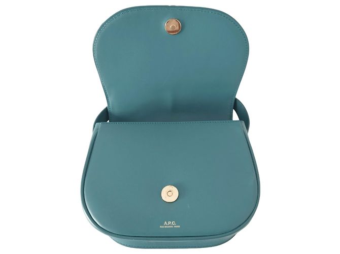 Borsa a mano Apc Betty in pelle blu - vista 8