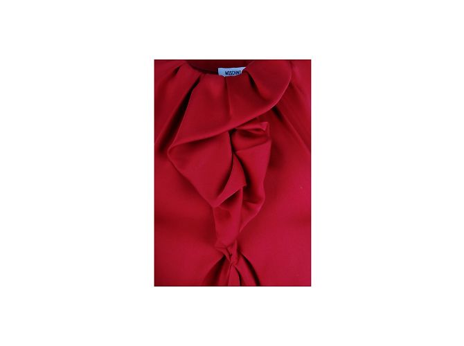 Moschino Top Con Cuello Volante Roja - vista 3