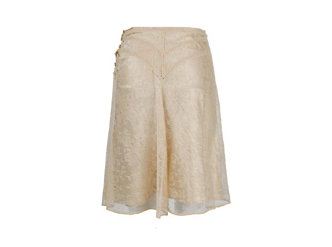 Falda acampanada de encaje Moschino Dorado - vista 2