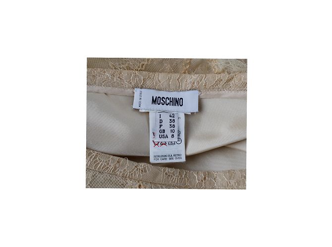 Falda acampanada de encaje Moschino Dorado - vista 4