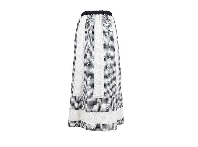 Autre Marque Collezione Privée Gonna Lunga In Cotone Vintage Multicolore - vista 2