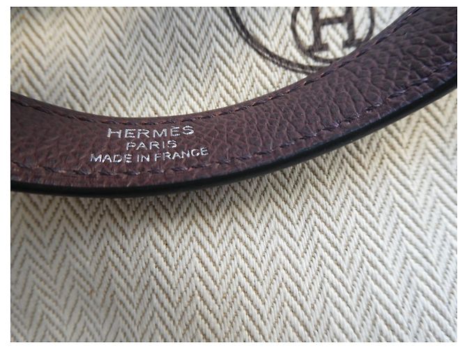 nuova tracolla Hermès per borsa kelly con dustbag Grigio - vista 4