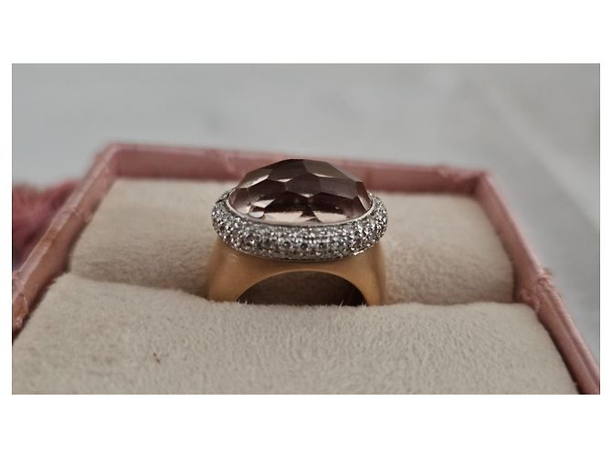 Anello Pomellato Iceberg in oro giallo, morganite e diamanti D'oro - vista 10