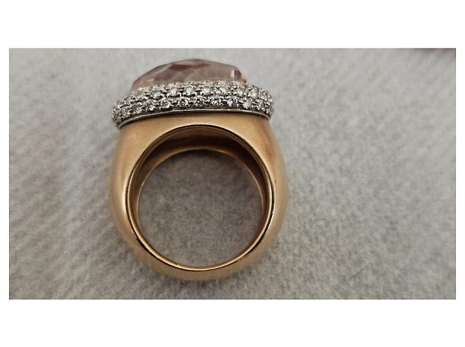 Anello Pomellato Iceberg in oro giallo, morganite e diamanti D'oro - vista 2