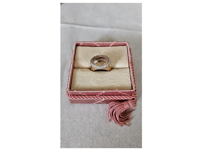 Anello Pomellato Iceberg in oro giallo, morganite e diamanti D'oro - vista 4
