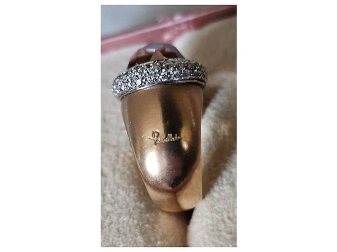 Anello Pomellato Iceberg in oro giallo, morganite e diamanti D'oro - vista 7