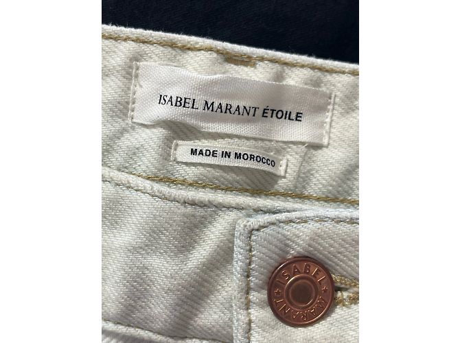 Jeans ISABEL MARANT ETOILE T.FR 36 Algodón Blanco - vista 4