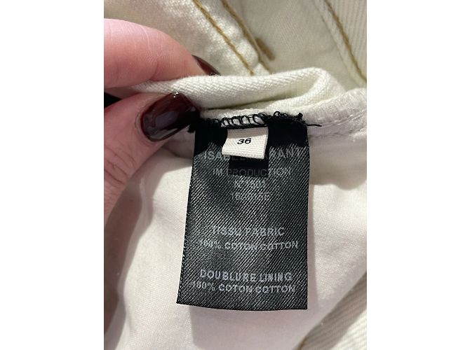 Jeans ISABEL MARANT ETOILE T.FR 36 Algodón Blanco - vista 5