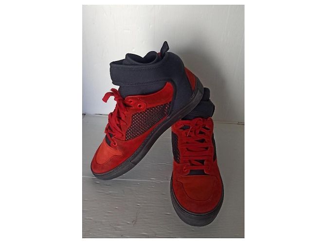 Balenciaga SNEAKERS HI rosse Nero Rosso - vista 2
