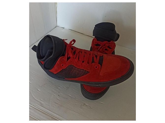 Balenciaga SNEAKERS HI rosse Nero Rosso - vista 6