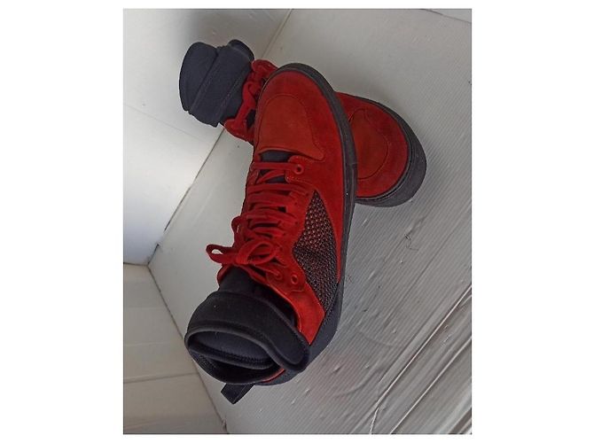 Balenciaga SNEAKERS HI rosse Nero Rosso - vista 8