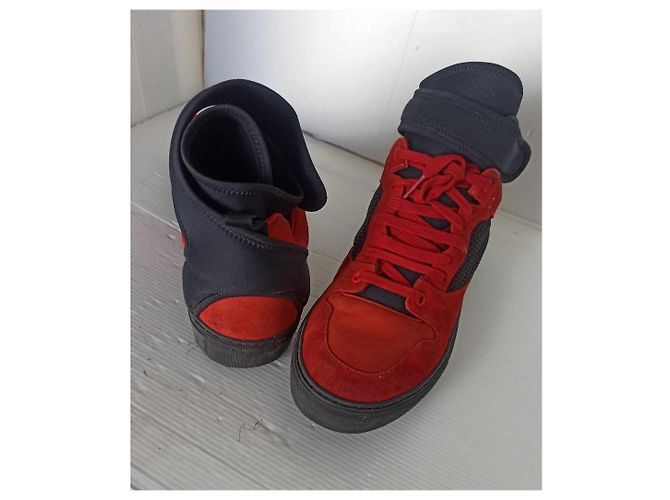 Balenciaga SNEAKERS HI rosse Nero Rosso - vista 9