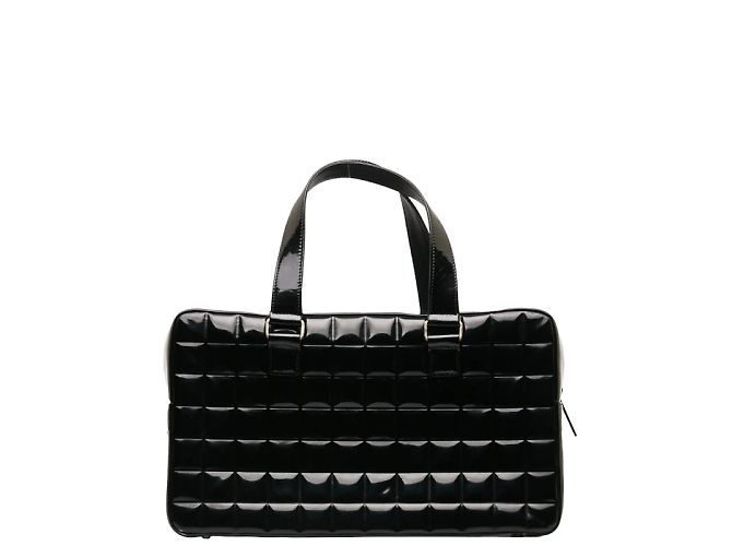 Chanel Sac Boston carré matelassé verni - vue 3