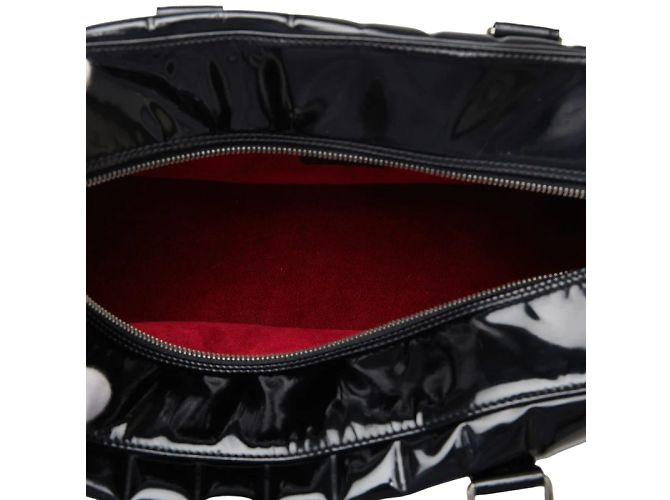 Chanel Sac Boston carré matelassé verni - vue 5