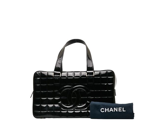 Chanel Sac Boston carré matelassé verni - vue 9