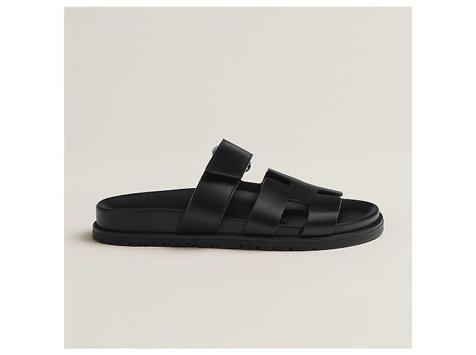 Hermès Chypre Sandalen Schwarz - Ansicht 4