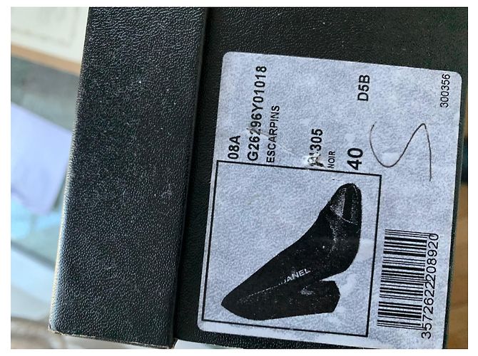 Décolleté Slingback Chanel in raso nero - vista 5