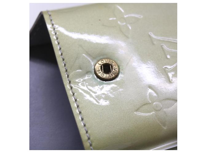 LOUIS VUITTON Monogram Vernis Green Cigarette Case Gris M91050 LV Auth ti1516 Grey - view 19