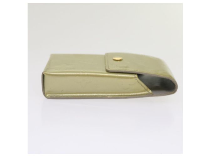 LOUIS VUITTON Monogram Vernis Green Cigarette Case Gris M91050 LV Auth ti1516 Grey - view 4