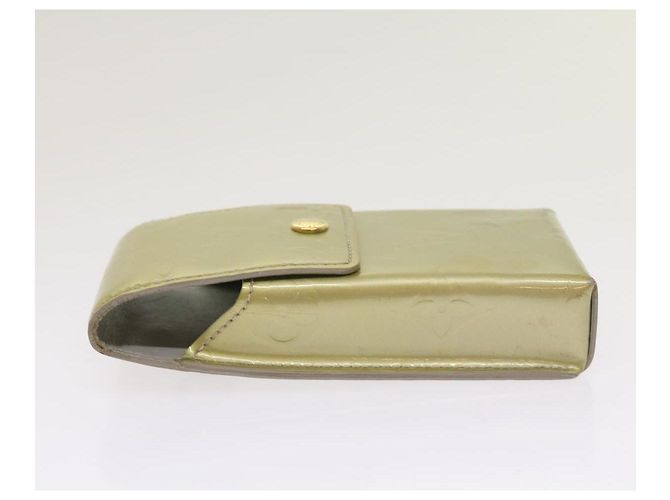 LOUIS VUITTON Monogram Vernis Green Cigarette Case Gris M91050 LV Auth ti1516 Grey - view 5