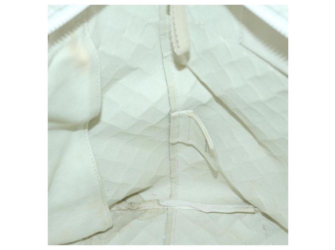 Autre Marque BOTTEGAVENETA INTRECCIATO Scorpito Einkaufstasche Leder Weiß Auth ep3175 - Ansicht 11
