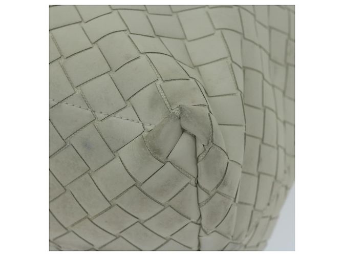 Autre Marque BOTTEGAVENETA INTRECCIATO Scorpito Einkaufstasche Leder Weiß Auth ep3175 - Ansicht 15
