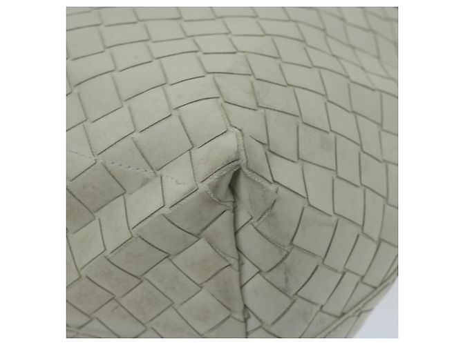 Autre Marque BOTTEGAVENETA INTRECCIATO Scorpito Einkaufstasche Leder Weiß Auth ep3175 - Ansicht 17