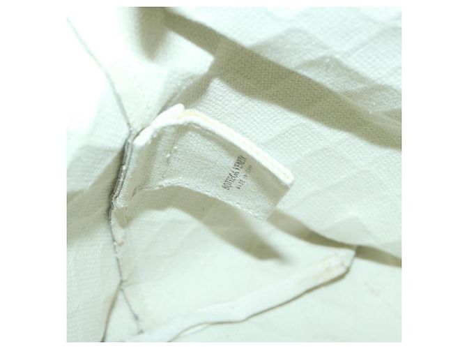Autre Marque BOTTEGAVENETA INTRECCIATO Scorpito Einkaufstasche Leder Weiß Auth ep3175 - Ansicht 18