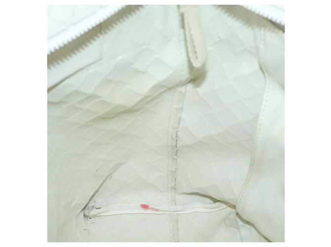 Autre Marque BOTTEGAVENETA INTRECCIATO Scorpito Einkaufstasche Leder Weiß Auth ep3175 - Ansicht 19