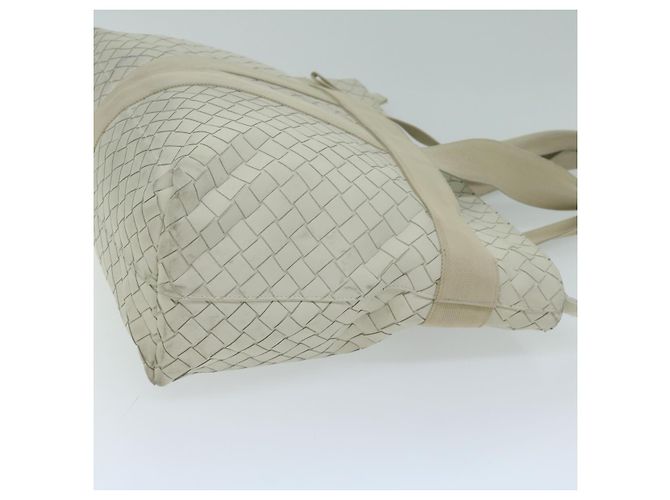Autre Marque BOTTEGAVENETA INTRECCIATO Scorpito Einkaufstasche Leder Weiß Auth ep3175 - Ansicht 3