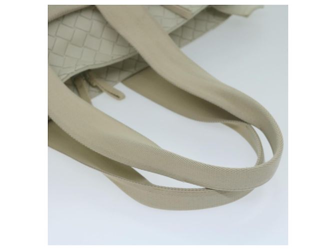 Autre Marque BOTTEGAVENETA INTRECCIATO Scorpito Einkaufstasche Leder Weiß Auth ep3175 - Ansicht 7