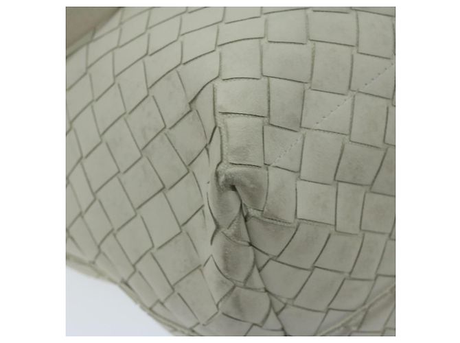 Autre Marque BOTTEGAVENETA INTRECCIATO Scorpito Einkaufstasche Leder Weiß Auth ep3175 - Ansicht 8