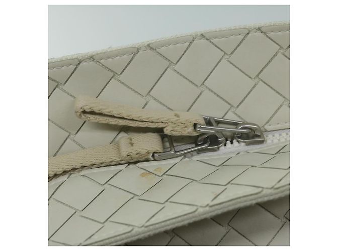 Autre Marque BOTTEGAVENETA INTRECCIATO Scorpito Einkaufstasche Leder Weiß Auth ep3175 - Ansicht 9