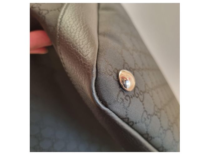 Reisetasche Weekender-Tasche GUCCI schwarzer Logo-Stoff + Staubbeutel - Ansicht 10