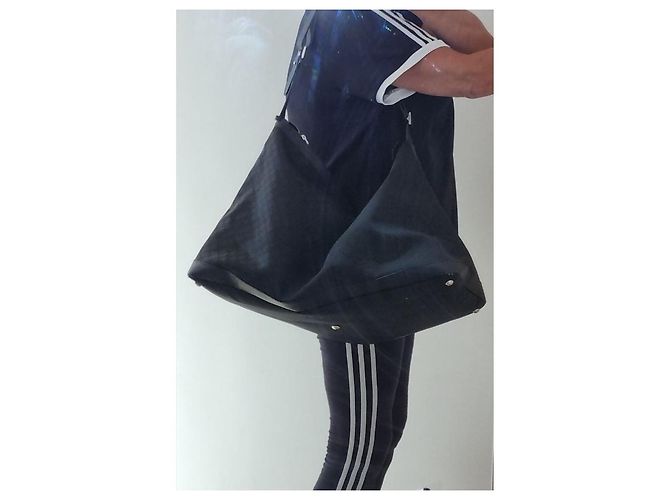 Reisetasche Weekender-Tasche GUCCI schwarzer Logo-Stoff + Staubbeutel - Ansicht 4