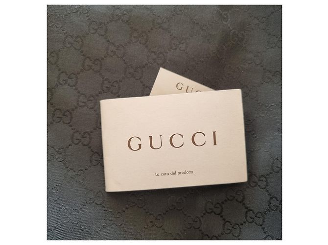 Reisetasche Weekender-Tasche GUCCI schwarzer Logo-Stoff + Staubbeutel - Ansicht 7