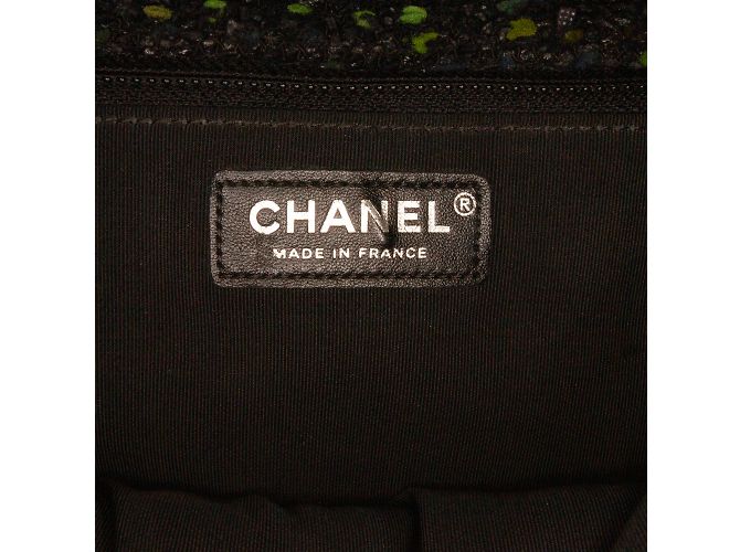 Bolsa com aba de tweed Chanel CC preta Preto - vista 7