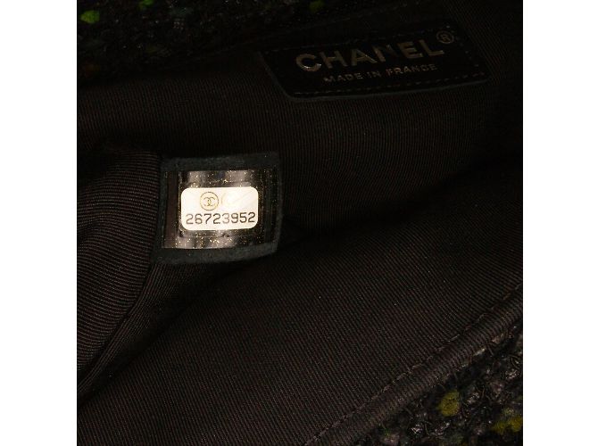 Bolsa com aba de tweed Chanel CC preta Preto - vista 8