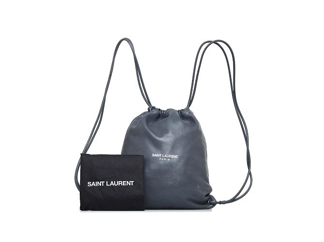 Mochila Saint Laurent Teddy Preta com Cordão - vista 13