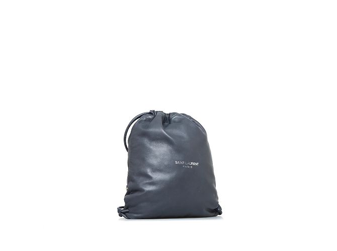 Mochila Saint Laurent Teddy Preta com Cordão - vista 2
