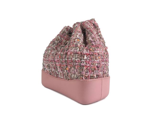 Pink Chanel Tweed Gabrielle Drawstring Backpack - view 3